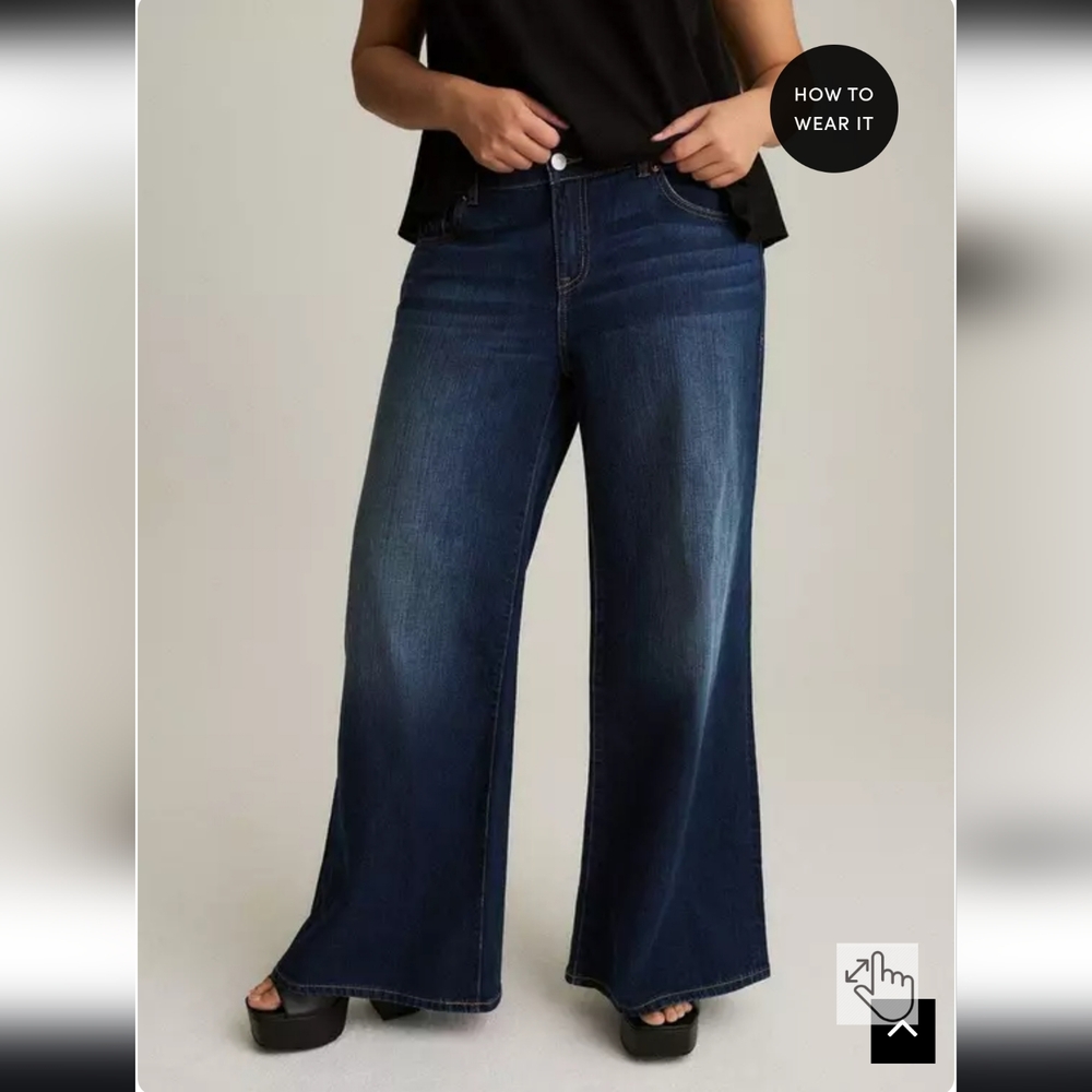 Torrid FESTI Baggy Low Rise Wide Leg Jean